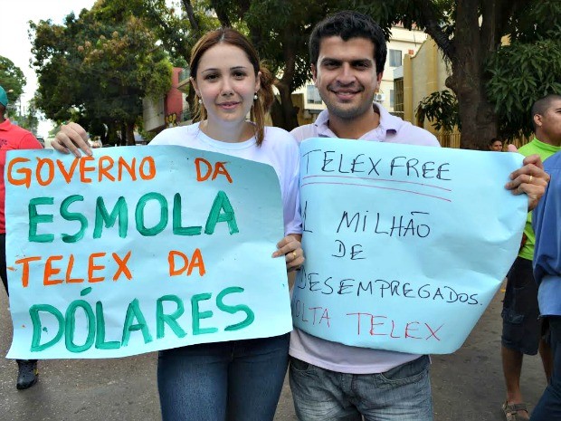 Nudielem e Lauro participaram das manifestações realizadas em junho  (Foto: Tácita Muniz/G1)