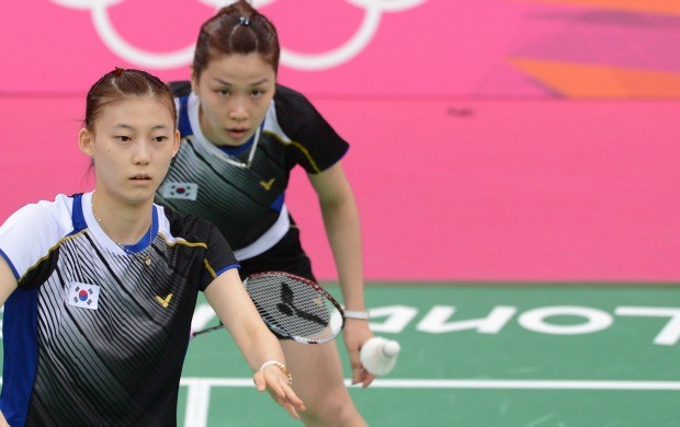 Badminton Jung Kyung-eun e Kim Ha-na Coreia do Sul  (Foto: AFP)
