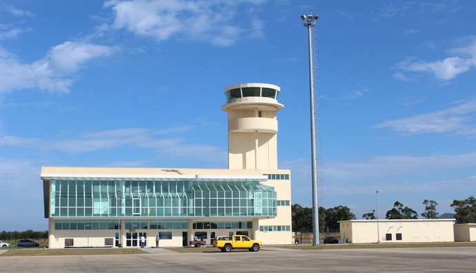 Aeroporto Regional Jaguaruna Humberto Ghizzo Bortoluzzi (Foto: Mylene Salgado / Diulgação / SDR Tubarão)