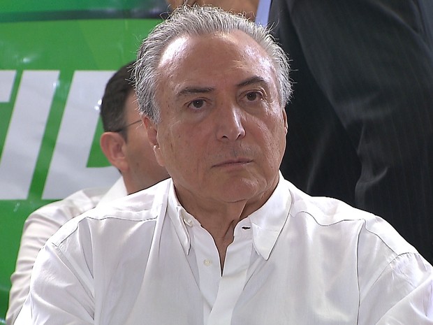 Michel Temer falou sobre impeachment durante visita em João Pessoa (Foto: Reprodução/ TV Cabo Branco)