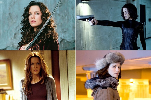 Kate em 'Van Helsing: O Caçador de Monstros' (2004), 'Anjos da Noite' (2003), 'Temos Vagas' (2007) e 'Terror na Antártida' (2009) (Foto: Divulgação/Reprodução)