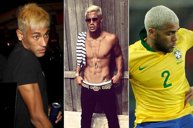 Platinados: Neymar, Micael Borges e Daniel Alves (Foto: Manuela Scarpa / Foto Rio News || Instagram / Reprodução || Reuters / Agência)
