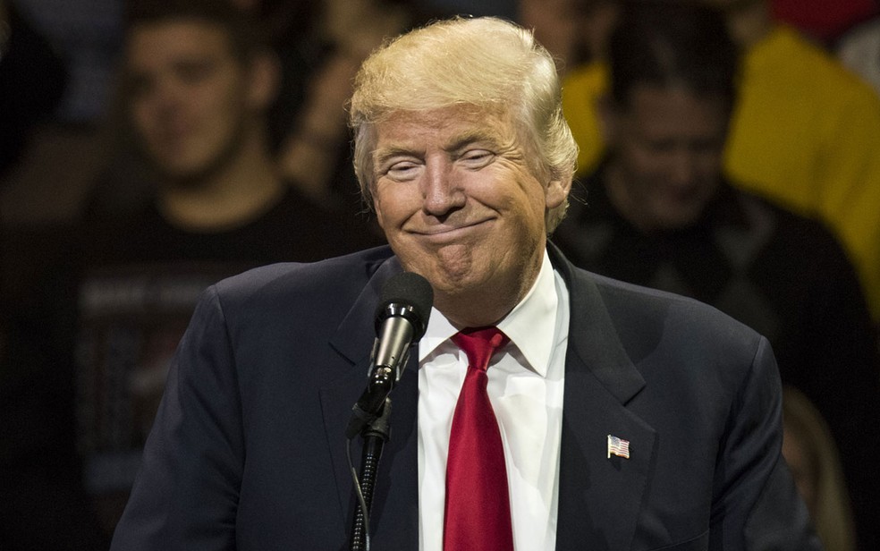 Donald Trump discursa em Cincinnati, Ohio, já eleito (Foto: Ty Wright/Getty Images/AFP)