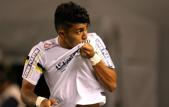 Gabriel gol Santos (Foto: Guilherme Dionízio / Ag. Estado)