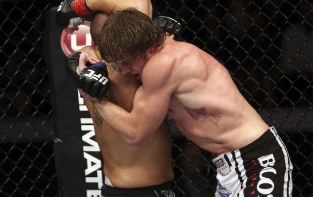 Matt Riddle finaliza Chris Clements no UFC 149, no Canadá (Foto: Getty Images) Matt Riddle finaliza Chris Clements no UFC 149, no Canadá (Foto: Getty Images)