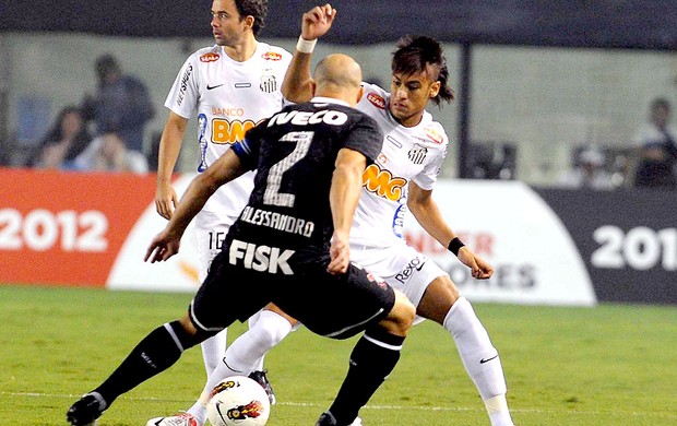 Neymar na partida do Santos contra o Corinthians (Foto: AFP)