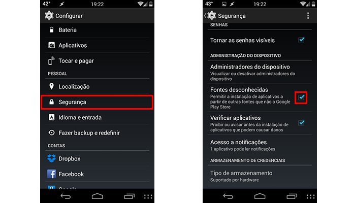 Libere a instalação de apps de fora da loja oficial (Foto: Reprodução/Paulo Alves)