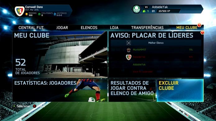 Fifa 14: como excluir seu clube no Ultimate Team (Foto: Reprodução/Murilo Molina)