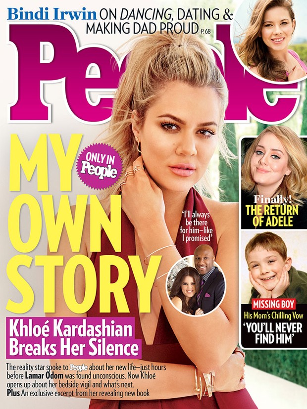 Khloe Kardashian na capa da People (Foto: Divulgação)