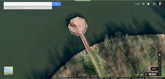 Imagem capturada pelo Google Maps intrigou os internautas (Foto: Reprodução/Google)
