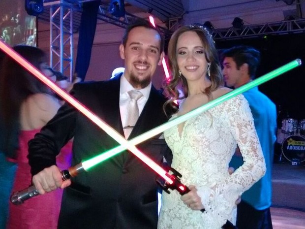 Casamento de psicólogos foi baseado na saga Star Wars em Araraquara (Foto: Ana Carolina Malandrino/ G1) Casamento de psicólogos foi baseado na saga Star Wars em Araraquara (Foto: Ana Carolina Malandrino/ G1)