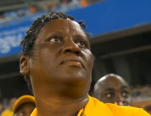 Jennifer Bolt, mãe de Usain Bolt (Foto: Reprodução SporTV)