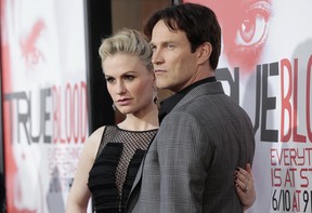 Anna Paquin e o marido Stephen Moyer no lançamento da Quinta temporada da série ‘True Blood’ em Los Angeles, nos Estados Unidos (Foto: Reuters/ Agência)