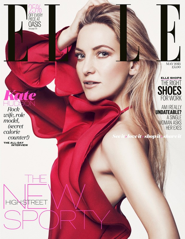 Kate Hudson na capa da revista Elle UK (Foto: ELLE UK/Reprodução)