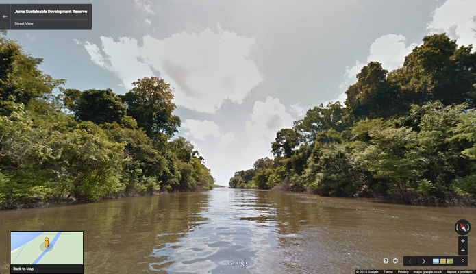 Projeto também registrou imagens de rios da região (foto: Reprodução/Google)
