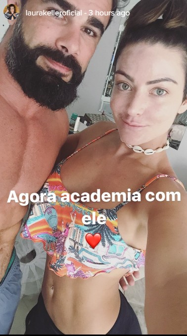 Laura Keller treina com Jorge Sousa (Foto: Reprodução/Instagram)
