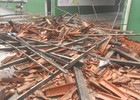 Chuva derruba telhado de escola na Bahia (Site Teixeira News/ Divulgação)