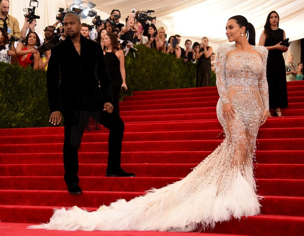  Kanye West e Kim Kardashian (Foto: Getty Images)