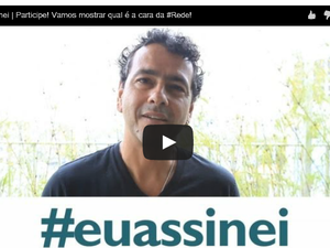 Marcos Palmeira grava vídeo em apoio à criação da Rede (Foto: Reprodução/Youtube)