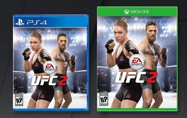 Ronda Rousey e Conor McGregor estarão na capa do game 'EA Sports UFC 2' (Foto: Divulgação/EA)