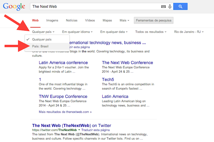 Alterando o padrão de buscas do Google para páginas do Brasil (Foto: Reprodução/Marvin Costa)