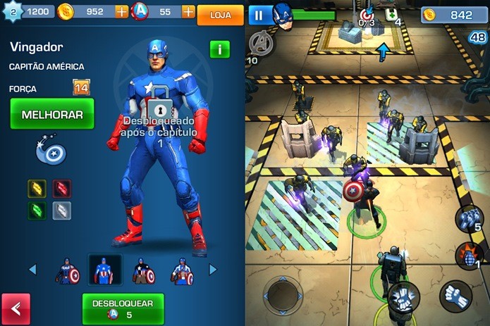 Smartphone ou tablet deve ser segurado no modo retrato em Captain America: TWS (Foto: Reprodução / Dario Coutinho)