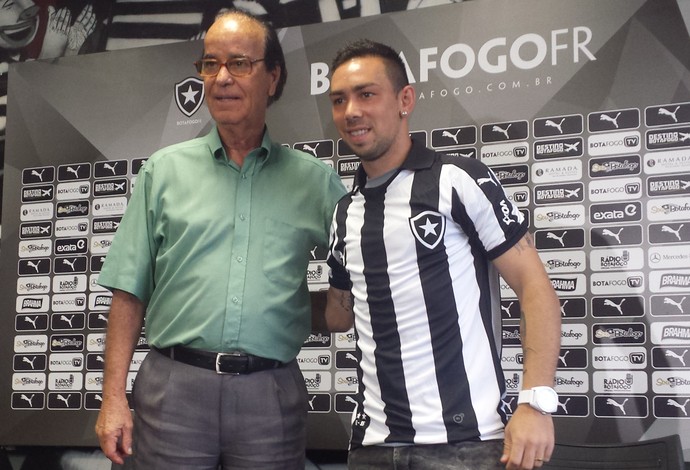 Antonio Lopes e Damian Lizio Botafogo (Foto: Thiago Lima / GloboEsporte.com)