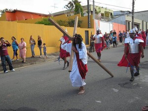 Encenação da paixão de Cristo em Mogi das Cruzes (Foto: Divulgação/ Paroquia São Maximiliano Kolbe)