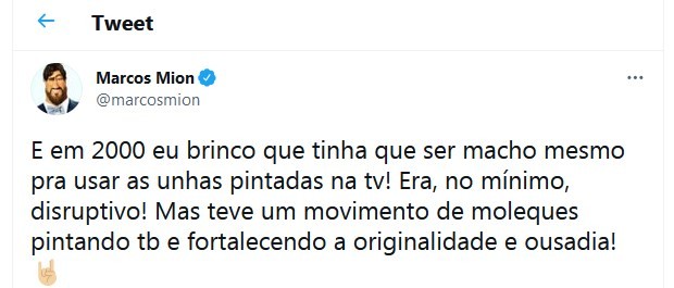 Post de Marcos Mion (Foto: Reprodução/Twitter) Post de Marcos Mion (Foto: Reprodução/Twitter)