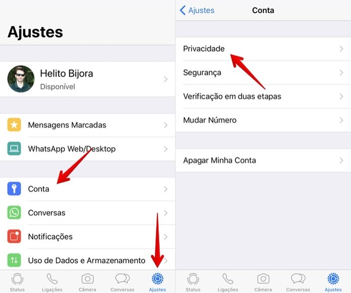 Whatsapp Como Ocultar Sua Foto De Perfil Para Contatos Desconhecidos Dicas E Tutoriais Techtudo Como minimo en el perfil de whatsapp se tiene que tener una foto o imagen 192x192 píxeles que sería para moviles y celulares con una pantalla el tamaño de la foto de perfil de whatsapp es de unos 140x140 pixeles, aunque no te recomiendo que uses ese tamaño porque puede que la imagen. techtudo