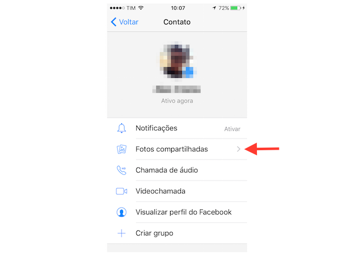 Acessando todas as imagens compartilhadas em um chat do Facebook Messenger para iPhone (Foto: Reprodução/Marvin Costa) Acessando todas as imagens compartilhadas em um chat do Facebook Messenger para iPhone (Foto: Reprodução/Marvin Costa)