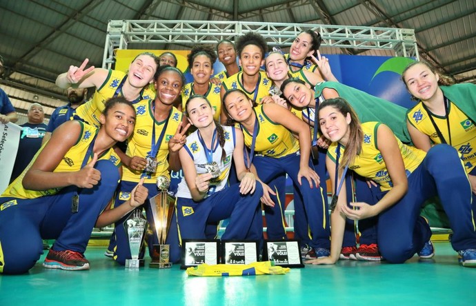 Brasil Seleção brasileira vôlei, sul-americano, sub-20 Uberaba (Foto: CBV/Divulgação)