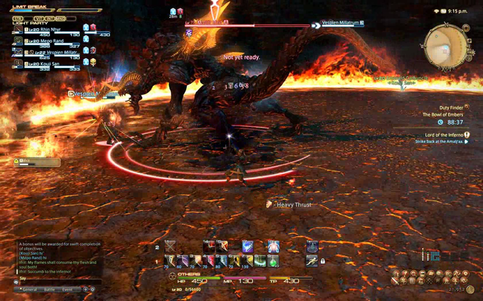 A interface do jogador em Final Fantasy 14 tem muitas informações (Foto: Divulgação) A interface do jogador em Final Fantasy 14 tem muitas informações (Foto: Divulgação)