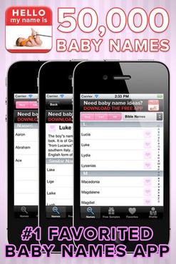 screenshot de 50,000 Baby Names
