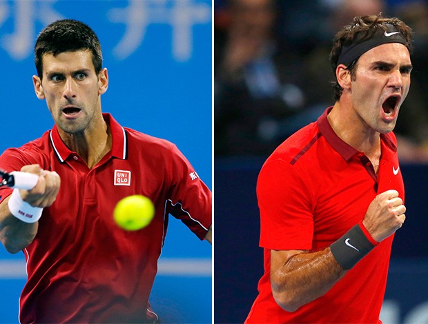 Montagem - Djokovic e Federer (Foto: Editoria de Arte)