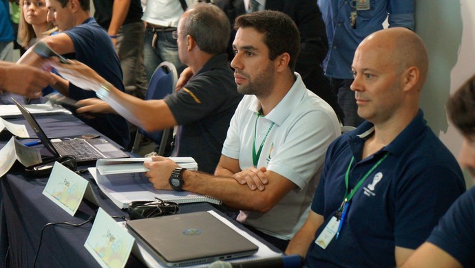 Tiago Paes e Chris Unger, representantes do COL e da Fifa (Foto: Augusto Gomes)