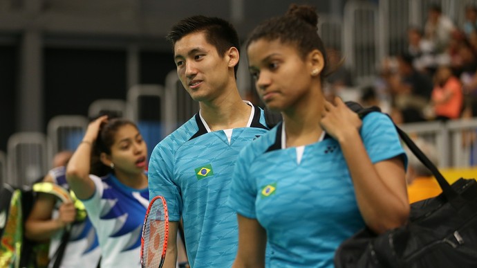 Alex Yuwan Tjong e Lohaynny Vicente  Badminton (Foto: Saulo Cruz/Exemplus/COB)