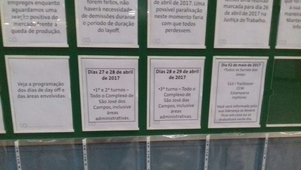 Montadora anunciou 'day off' para os funcionários nesta quinta-feira (Foto: Arquivo Pessoal)