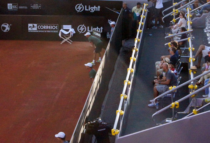 Guga, Luciano Huck, Nalbert tênis Nadal x Dolgopolov Rio Open (Foto: Matheus Tiburcio)