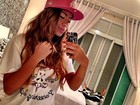 De pijama, irmã de Neymar posta foto antes de ir dormir