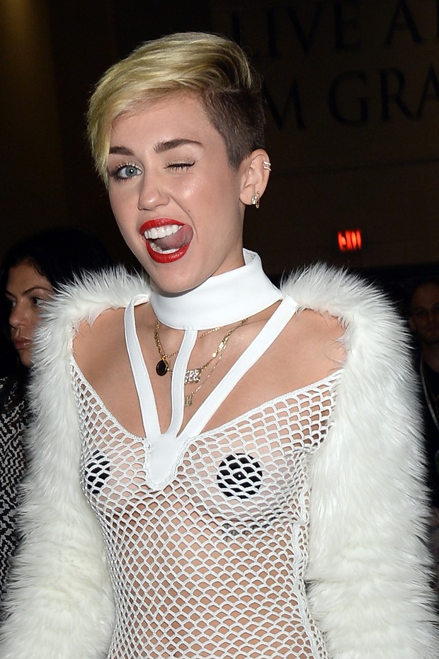 Miley Cyrus em evento em Las Vegas (Foto: Getty Images)