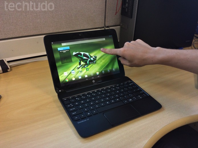 HP SlateBook x2; notebook híbrido com Android (Foto: Rodrigo Bastos/TechTudo) HP SlateBook x2; notebook híbrido com Android (Foto: Rodrigo Bastos/TechTudo)