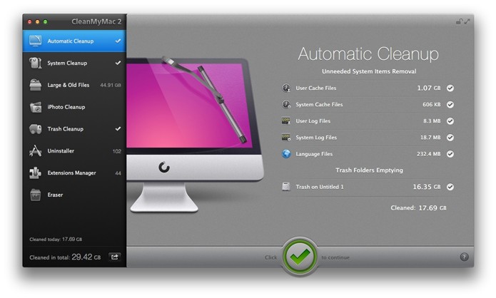 Interface do CleanMyMac (Foto: Divulgação)