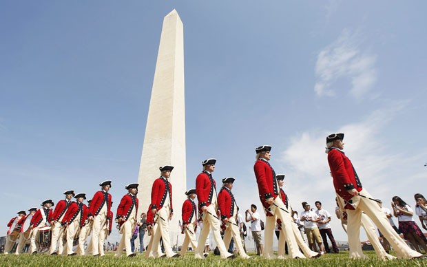 Reinauguração do obelisco de Washington teve cerimônia especial (Foto: Kevin Lamarque/Reuters)