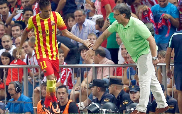 Neymar e Tata Martino Barcelona (Foto: Agência Reuters)