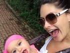 Natália Guimarães posta foto fofa ao lado da filha Kiara