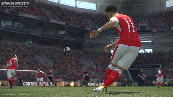 No PS4 Pro, PES 2017 roda em 4K e com uma taxa de frames mais estável (Foto: Divulgação/Konami)