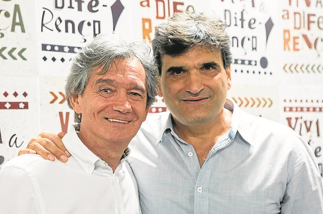 Serginho Groisman e Cao Hamburger (Foto: Tata Barreto/ TV Globo)