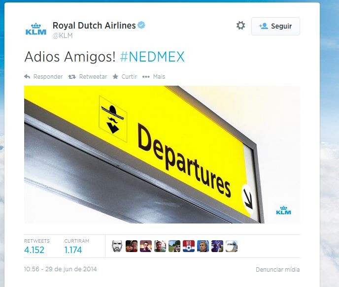 KLM faz piada com os internautas mexicanos
