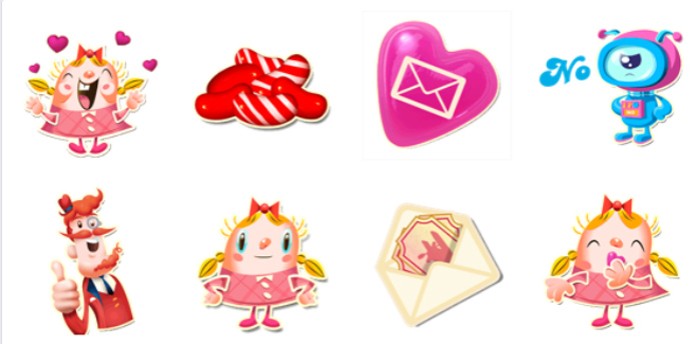Candy Crush Saga é o único jogo que tem um pacote de figurinhas dedicado no Facebook (Foto: Reprodução/Carol Danelli) Candy Crush Saga é o único jogo que tem um pacote de figurinhas dedicado no Facebook (Foto: Reprodução/Carol Danelli)